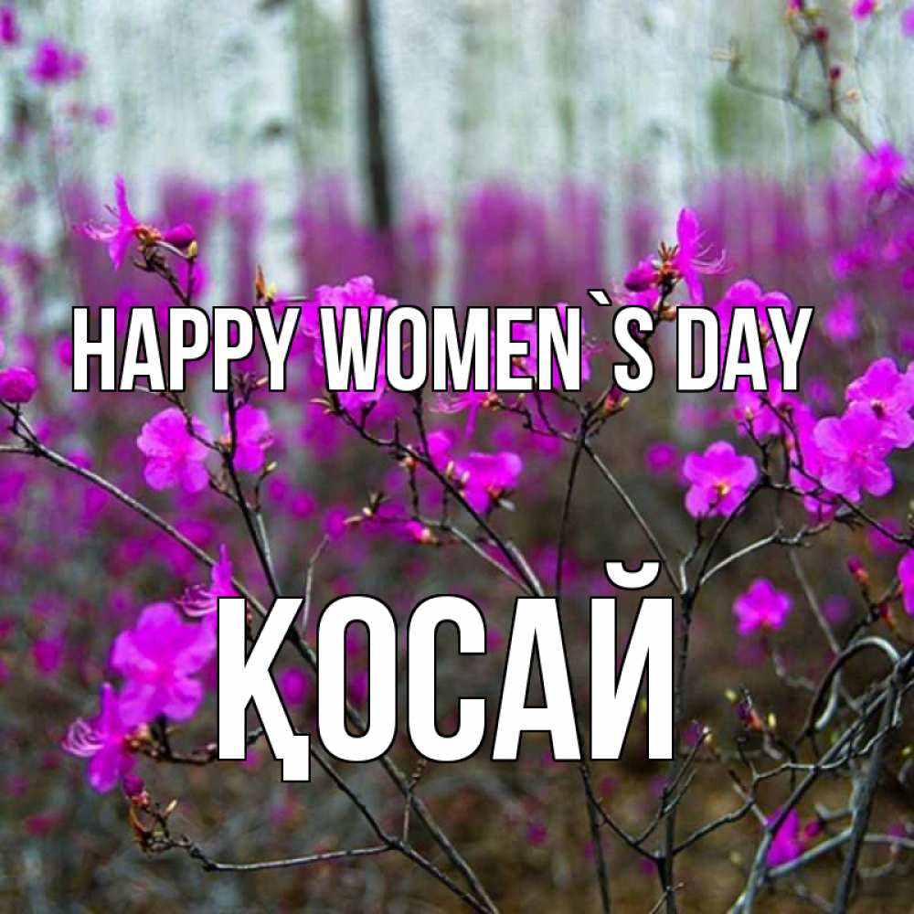 Greetings card с именем, ҚОСАЙ happy women`s day дикие цветы Greetings with text for free download 